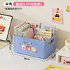 Caja de Almacenamiento de Escritorio de Dibujos Animados Cesta Organizadora de Plástico Apilable Gran Capacidad Portalápices para Material Escolar Estante para Libros Caja de Almacenamiento