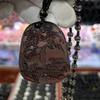 Colgante de collar Bingyao de hielo alto obsidiana marrón cadena para suéter colgante largo collar Bingyao se puede enviar en nombre
