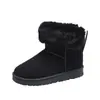 Botas de Nieve para Mujer 2026 Nuevas de Invierno Estilo Coreano Botines Cortos con Orejas de Conejo y Forro de Felpa Zapatos de Algodón para Mujer Tendencia de Moda Coreana