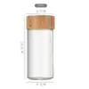 Frasco Cuadrado de Condimentos de 40 oz Botella de Condimento de Pimienta Juego de 24 Botellas de Polvo de Pimienta 120 ml Frasco de Condimentos de Madera de Bambú y Vidrio