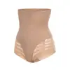 Ropa Interior Moldeadora de Cuerpo de Cintura Alta para Control de Abdomen para Mujeres Talla Grande Cinturilla Fuerte Antideslizante Levanta Glúteos para Comercio Exterior Transfronterizo