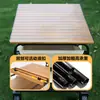 Mesa Plegable para Carrito de Camping al Aire Libre Mesa de Comedor de Camping Mesa de Carrito de Campamento Mesa Plegable tipo Roll-up Mesa para Remolque Pequeño