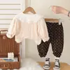 Conjunto de Niña para Principios de Otoño Moda Nuevo Estilo Elegante Infantil Elegante Cárdigan Conjunto de Tres Piezas Moda Ropa de Bebé Dropshipping