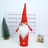 Capas de Garrafa de Vinho de Natal Transfronteiriças, Chapéus de Tricô, Cachecóis, Barbas de Pelúcia, Decorações para Garrafa de Vinho, Estilos Papai Noel, Boneco de Neve, Rena
