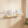 Estante de almacenamiento de pared para dormitorio, habitación de estudiante, litera, cesta colgante de pared sin perforación para aperitivos y artículos varios