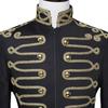 Vestido Militar Palaciano Masculino Preto com Zíper Dourado Incrustado Dj Mu