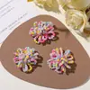 Macaron cor de doce cluster de contas flor de contas florzinha cluster de contas DIY tecelagem manual acessórios de cabelo brincos presilhas de cabelo acessórios de flor para sapatos