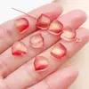 Polvo de Gelatina Vidrio Degradado Pétalos de Tulipán Cuentas Espaciadoras con Cuentas Materiales Pulsera Pendientes DIY Hechos a Mano Accesorios de Joyería