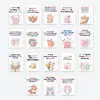 Set Transfronterizo de 18 Tarjetas Motivacionales de Animales de Dibujos Animados con Mensajes Cálidos, Adecuado para Regalo Diario para Transmitir Intenciones Dulces y Positivas