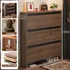 Zapatero de Madera Maciza con Tapa abatible para Entrada del Hogar, Gabinete Estrecho de Almacenamiento para Interiores y Exteriores, Zapatero Estrecho para Pasillo