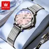 Fabricante de Relojes Marca Oulisi Venta al por Mayor Modelo Nuevo Esfera Digital Moda Cuarzo Reloj para Mujer con Calendario