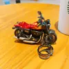 Mini moto Harley de desenho animado burro elétrico pequeno bicicleta coleção carro de mola carrinho de brinquedo chaveiro de mochila escolar para estudante