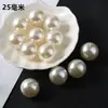 Perlas Sueltas de Imitación ABS Accesorios DIY Decoración Perlas Falsas Redondas de Doble Agujero 3-40 mm Perlas de Boda