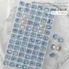Nuevas joyas para uñas Super Flash K9 rectangulares octogonales de diamante de cristal taladro de pila de diamante de punta inferior Red de diamantes Aurora Decoraciones de uñas de moda