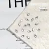 Shi Jia Mismo Estilo Alta Calidad Adornos de Pedrería para Uñas Imitación Hua Ping Repuesto Brillo Intenso Mini Pequeño Biselado Blanco Base Plana Accesorios de Pedrería