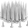 10x 25mm aleación de zinc percutor cabeza de bala cónica cuero puntiagudo tornillo decorativo hembra remache punk clavo puntiagudo