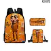 Temporada de Regreso a Clases Transfronteriza Mochila para Estudiantes Personas de Palo de Madera y Escrituras Marinas Mochila Tungtungtung Bolso de Hombro Estuche para Lápices Conjunto de Tres Piezas
