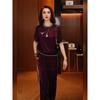 Traje Casual Rojo Oscuro para Mujer 2025 Nuevo Verano Nicho No Colisionante Estilo Coreano de Alta Gama Traje de Dos Piezas