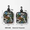 Bolsa de Monedas con Estampado de Fútbol Copa Mundial 2026 Cremallera Entrenamiento al Aire Libre Bolsa para Comida de Perro Almacenamiento Bolsita para Auriculares Mini