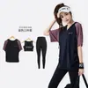 Conjunto Esportivo de Corrida, Fitness e Yoga com Capuz e Manga Curta para Mulheres Plus Size, Esconde a Barriga, Emagrecimento, Caimento Solto