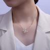 Collar de mariposa de plata esterlina Sense S925 para mujer, con personalidad de moda, microincrustaciones de diamantes, cadena de clavícula, elegante, combinable con todo.