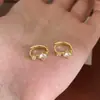 Pendientes de Plata de Ley s925 con Circonita Blanca Ultra Brillante Estilo Japonés Simple Lujo Ligero Exquisitos de Moda Estilo Gótico Diseño de Nicho Brazaletes para Oreja