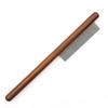 Peine de madera maciza para mascotas, con mango de madera, de una sola fila, para pulgas, para perros y gatos, con aguja larga para eliminar piojos.