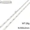 Pulsera Collar de Cadena de Acero de Titanio Rombo Bambú de Moda Europea y Americana Versátil Estilo Ins Conjunto de Dos Piezas para Hombre Hip-Hop