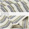 Camiseta Listrada Color Block de Manga Curta Respirável Estilo Retro Americano de Alta Inteligência para o Verão Casal Solta Casual Top Masculino