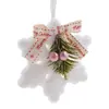 Nuevos adornos de árbol de Navidad de espuma blanca navideña, bolas de Navidad, colgantes de ardilla, copo de nieve y oso, decoraciones de ambiente navideño