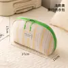 Nova Bolsa de Armazenamento de Roupa Íntima Listrada, Bolsa de Armazenamento de Sutiã de Viagem de Grande Capacidade, Organizador Portátil para Classificação de Meias e Roupa Íntima