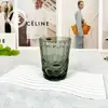 Vidro Embossado Colorido Retrô Celebridade da Internet Grande Capacidade Luxo Europeu Copo Baixo para Água Copo de Cerveja Doméstico Espessado Vinho Estrangeiro