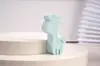 Fofo e Adorável Puff de Pó Flocado Sem Látex em Formato de Animal Plano Cushion para Blush Ferramenta Especial de Esponja para Maquiadores