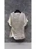 Camiseta Holgada de Acetato Satinado Estilo Francés para Mujer, Nuevo Modelo Verano 2026, Top Corto Ajustado de Lujo Ligero Único