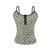Prenda exterior corta sin espalda, dulce y sexy, con tirantes, camisola de lunares estilo francés para mujer, verano, con almohadillas en el pecho