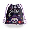 Bolsa mochila con cordón temática del Día de Muertos, bolsa de almacenamiento portátil, bolsa de mano con cordón, bolsa de cordón, mochila escolar