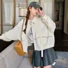 Chaqueta Juvenil Estilo Universitario Primavera y Otoño Transfronteriza Versión Coreana para Mujer, Abrigo de Béisbol Suelto Casual de Moda, Venta al por Mayor para Mujer