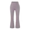 Calça Shark Feminina 7/8 Levemente Flare para o Verão, Legging Fina de Cintura Alta, Calça Flare de Seda Gelada para Yoga