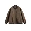 Ropa Vintage Yidao 2026 Otoño Nueva Chaqueta de Béisbol Estilo Americano Workwear para Hombres y Mujeres, Abrigo Retro Holgado de Pana