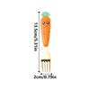 Cuchara tenedor de zanahoria de acero inoxidable 304 con dibujos animados creativos para niños, con mango de PP, para comer al bebé, disponible en stock