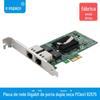 Placa de Rede Gigabit Dual-Port PCI-E Roteamento Suave Agregação Ros Computador de Mesa Embutido Alta Velocidade 82575Eb
