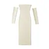 Ropa para Mujer al por Mayor Vestido de Punto con Abertura Dividida Estilo Europeo y Americano 2026 Nueva Moda Vestido Elegante