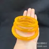 Fabricante Venta al por Mayor Xinjiang Grasa de Pollo Amarillo Máscara Exterior Pulsera Amarillo Suministro Puesto Callejero Regalo Exposición Pulsera Jade