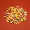 Yiwu Buenos Productos Tendencia Nacional Goteo de Aceite Oro Mate Estilo Mixto Accesorios Hecho a Mano Material DIY Accesorios Colgantes que Conservan el Color