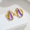 Pendientes Redondos Geométricos de Acero Inoxidable de Moda Europea y Americana para Mujer, No se Desvanecen, Lujo Ligero, Pendientes de Acero de Titanio de Gama Alta, Envío Directo de Una Pieza