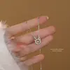 Collar dinámico Yilu Youyou de plata de ley s925 con incrustaciones de diamantes para mujer, cadena para la clavícula versátil y elegante, regalo de Navidad