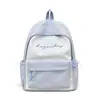 Borrife de Leite Luz Estelar Azul Claro Nova Mochila para Meninas Estilo Japonês INS Mochila para Meninas Macias Ensino Fundamental/Médio Leve Grande Capacidade Bolsa de Ombro Duplo