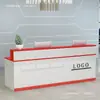 Balcão de recepção pintado, balcão de recepção moderno, balcão de caixa de loja de roupas, mesa de bar pequena, balcão de recepção simples para empresa