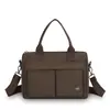 Nova Bolsa Transversal Versátil de Cor Sólida com Múltiplos Bolsos, para Deslocamento e Uso Casual, Bolsa de Ombro Simples de Nylon