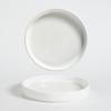 Nuevas Características Creativas Vajilla Nórdica Restaurante de Alta Gama Hotel Comercial Blanco Brillante Patrón Cerámico Platos y Juego de Platos